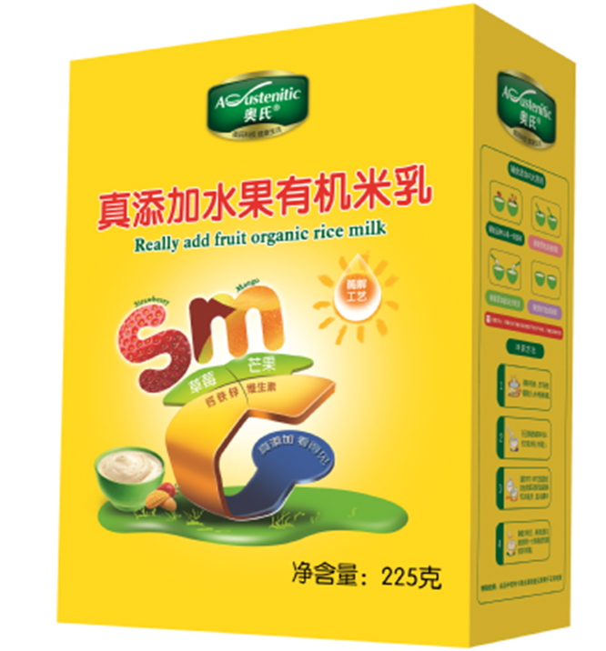 盒真添加水果有機(jī)米乳